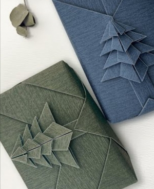 Packaging design for Christmas gifts + Origami Christmas trees (step by step)