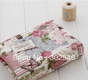 Ткань для рукоделия - Retro Butterfly Rose fabrics - размер 145x100 cm - Бесплатная доставка