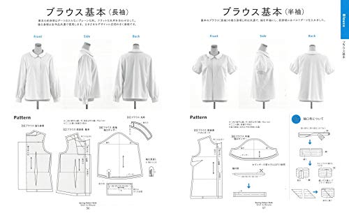 Basic pattern collection of shirts and blouses 