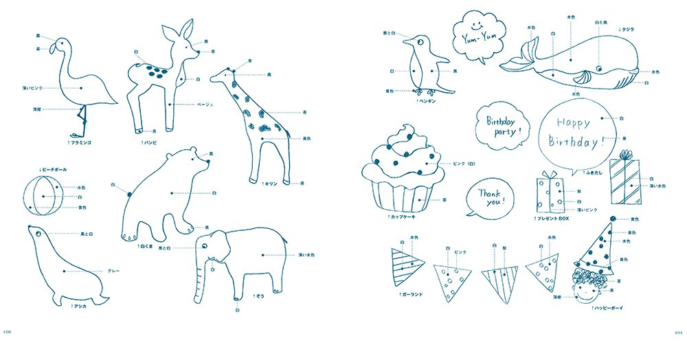 Made of icing cookies Cute animals and story 100