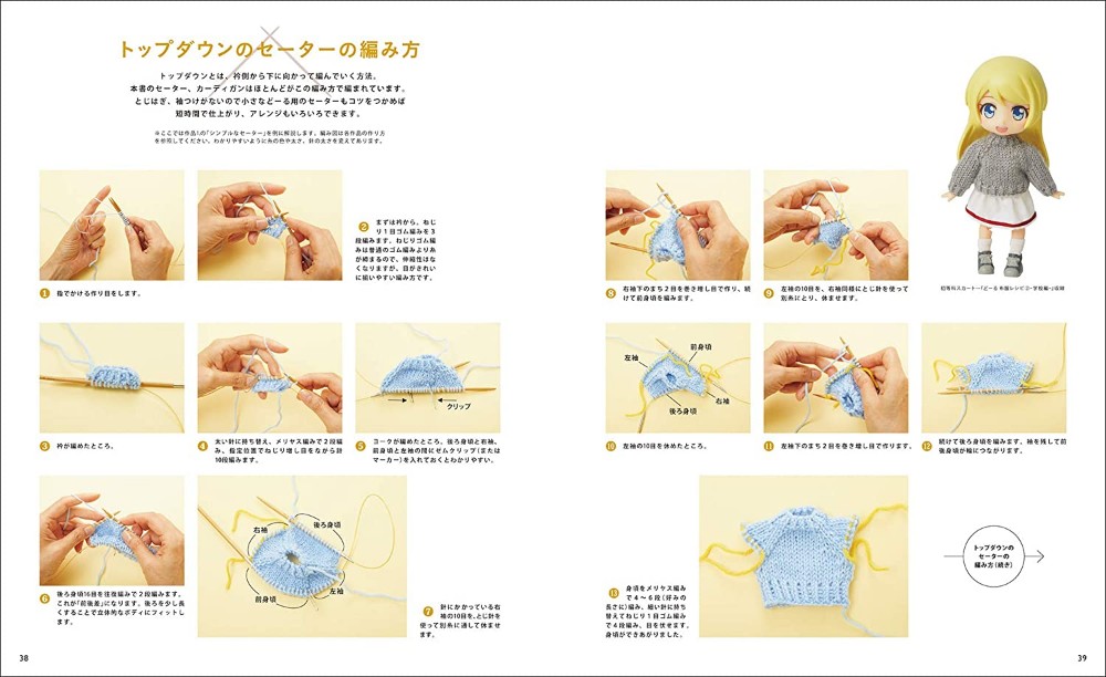 Doll Clothes Recipe 3 Knit Edition: Nendoroid Doll size can be made