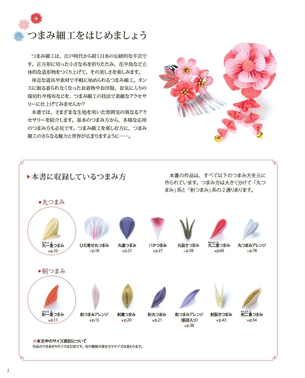 Kanzashi flower calendar